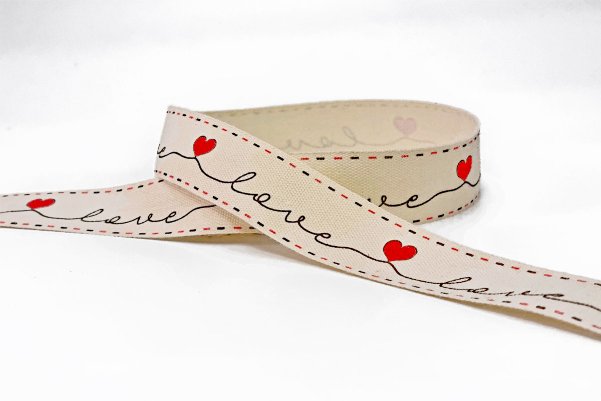 Cinta de algodon personalizada love - Justdoprint